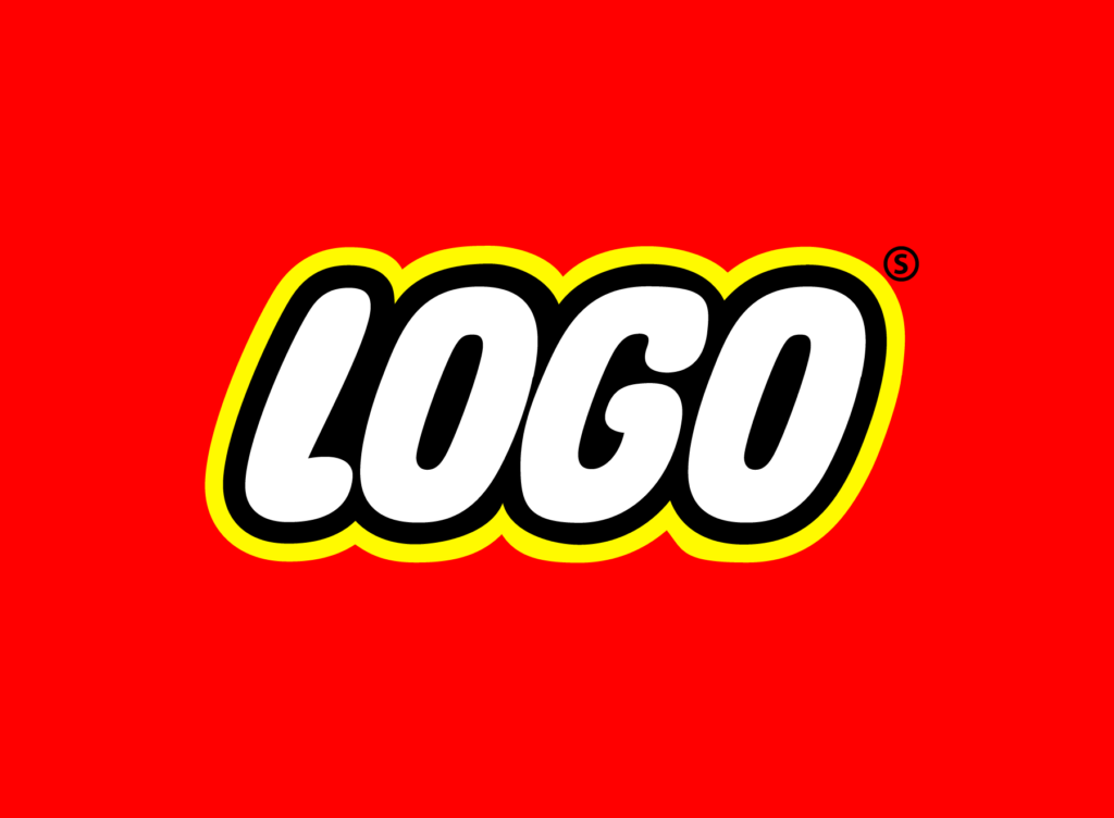 Logo im Stil des LEGO-Logos, aber mit LOGO als Namen