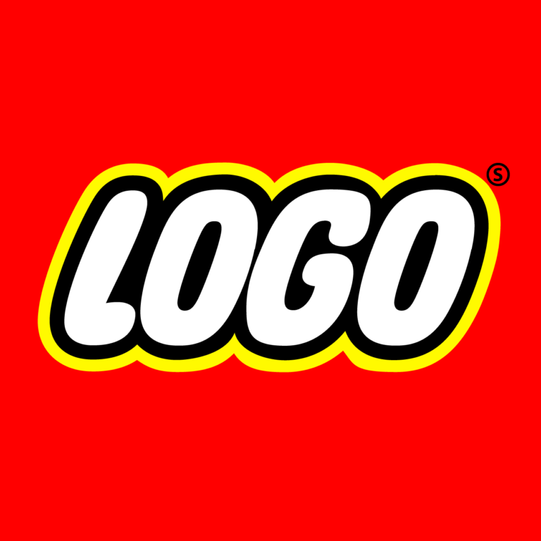 Logo im Stil des LEGO-Logos, aber mit LOGO als Namen