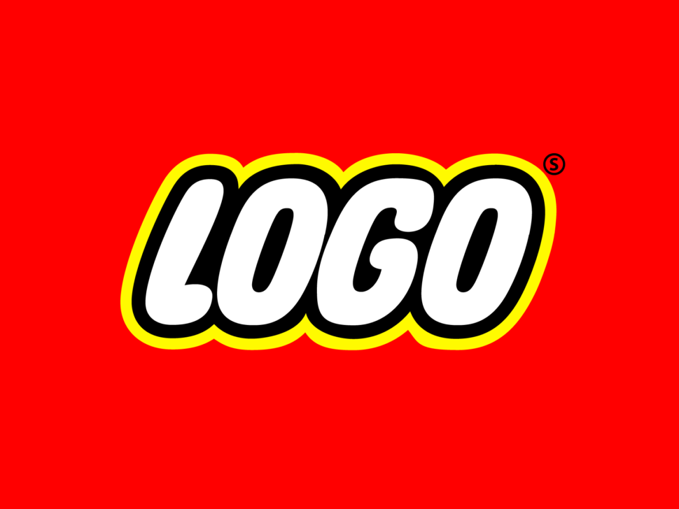 Logo im Stil des LEGO-Logos, aber mit LOGO als Namen