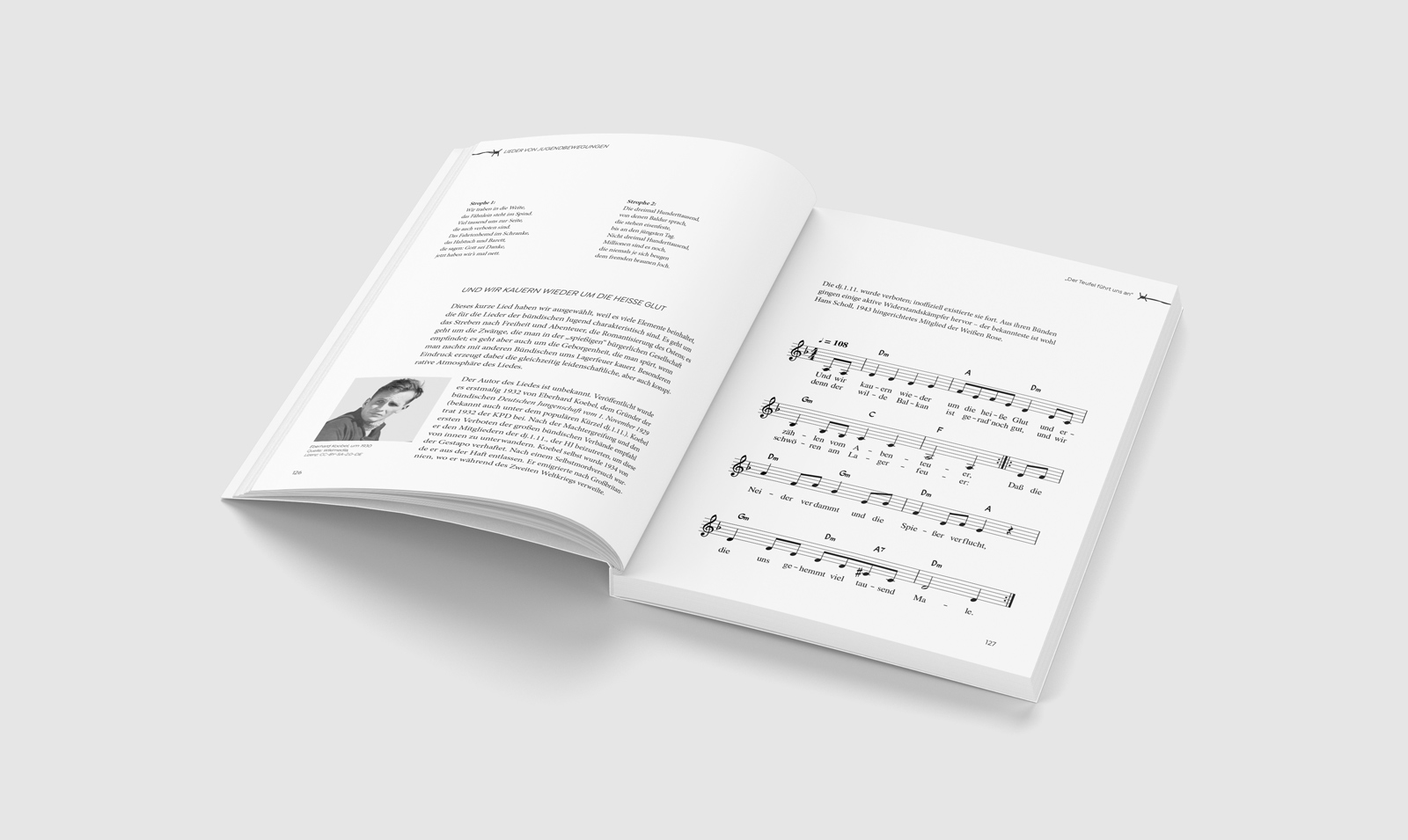 Doppelseite aus "Lieder von Verfolgten"
