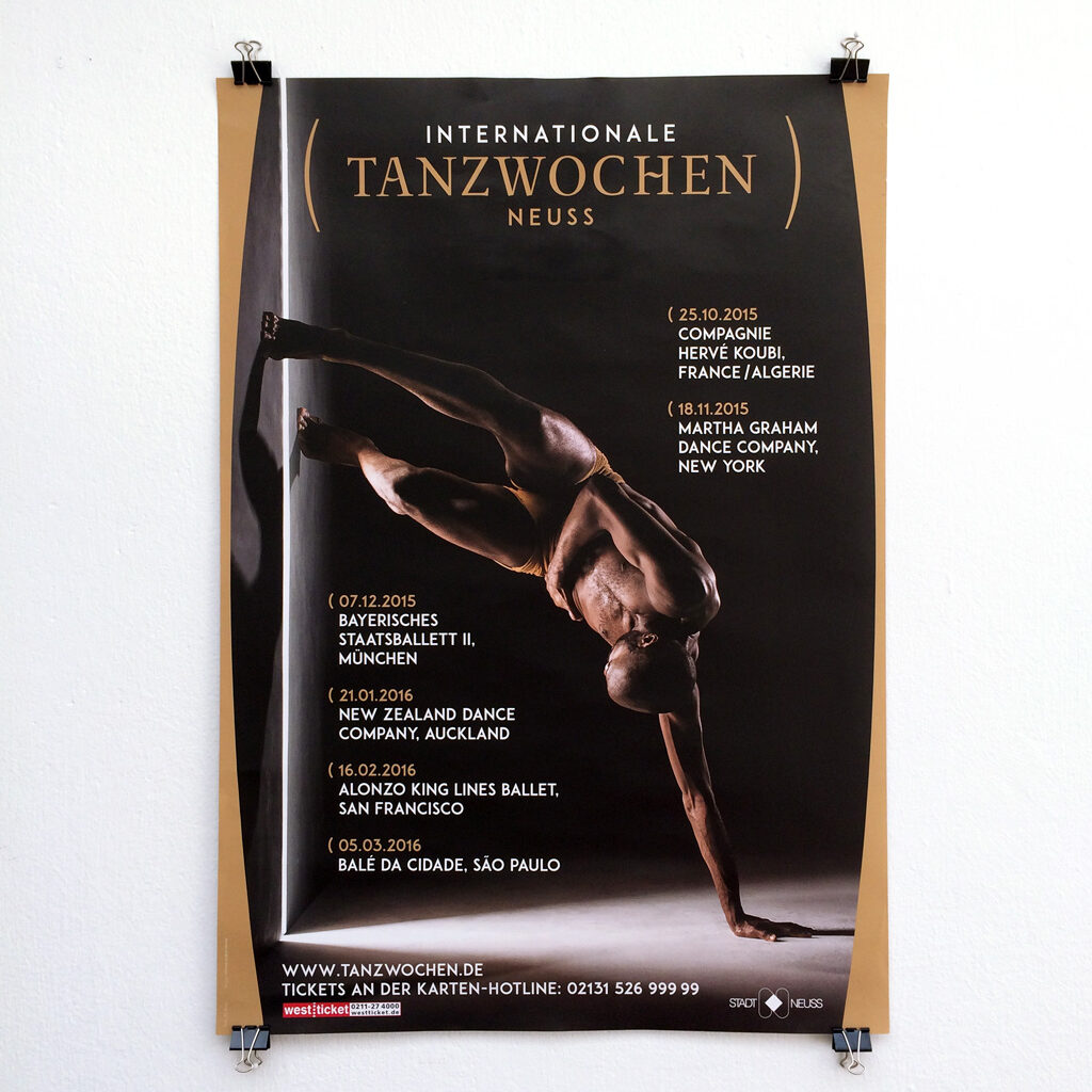 Saisonplakat für die Tanzwochen Neuss 2015/2016
