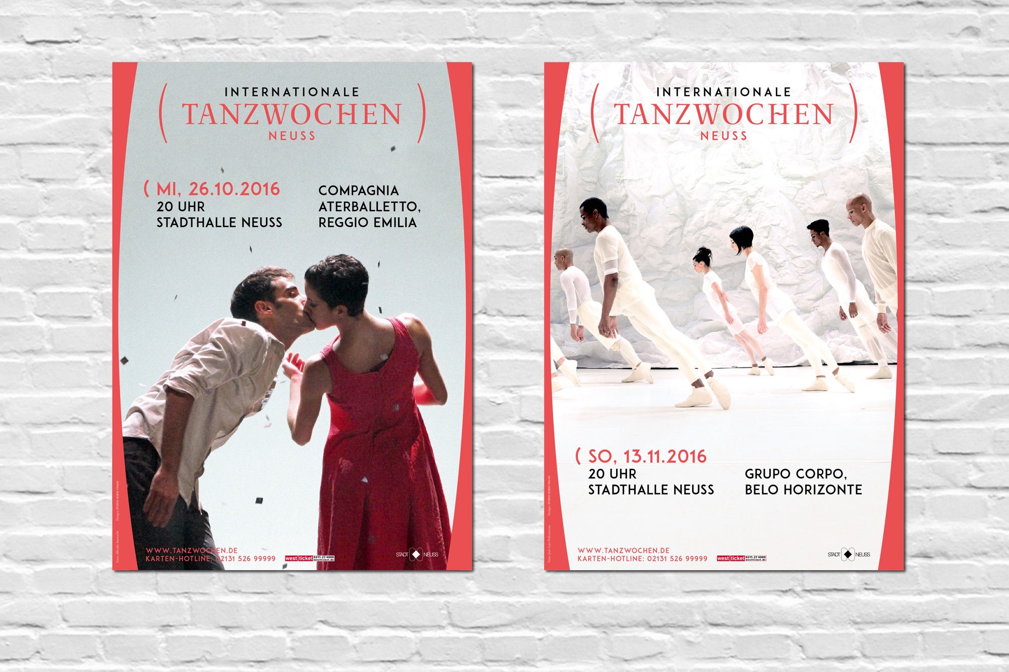 Einzelplakate für die Tanzwochen Neuss 2016/2017
