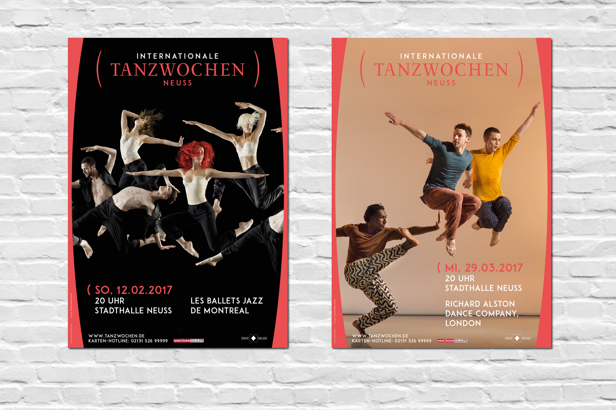 Einzelplakate für die Tanzwochen Neuss 2016/2017