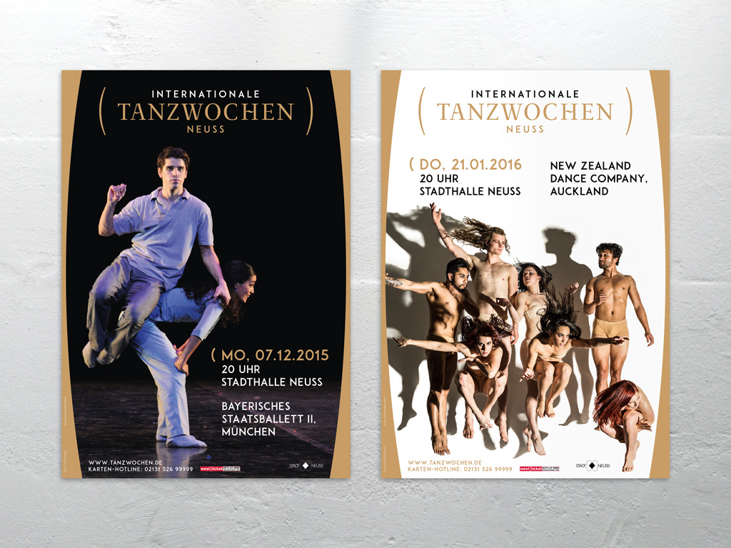 Einzelplakate für die Tanzwochen Neuss 2015/2016