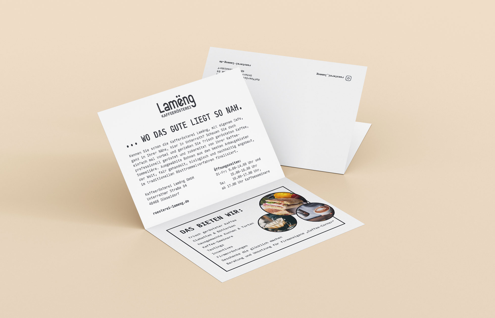 Businessflyer für die Kaffeerösterei Lamëng
