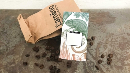 Whitelabel-Etikett für die Kaffeerösterei Lamëng