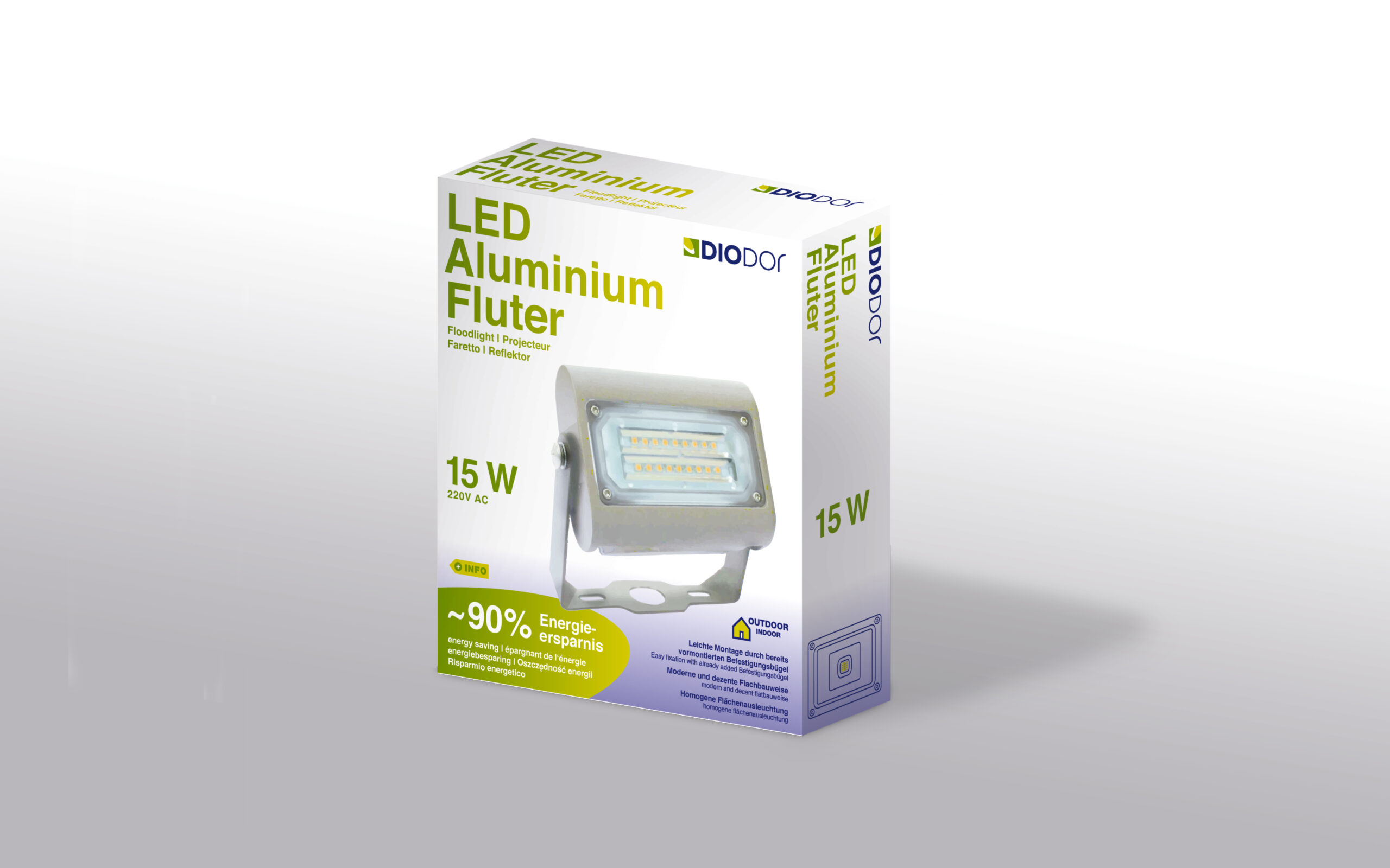 Packaging-Design für LED-Fluter von Diodor
