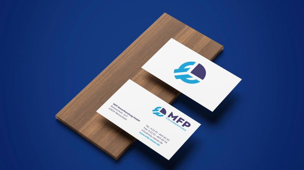 Visitenkarte für MFP Steuerberatung – von Studio Robin Frank