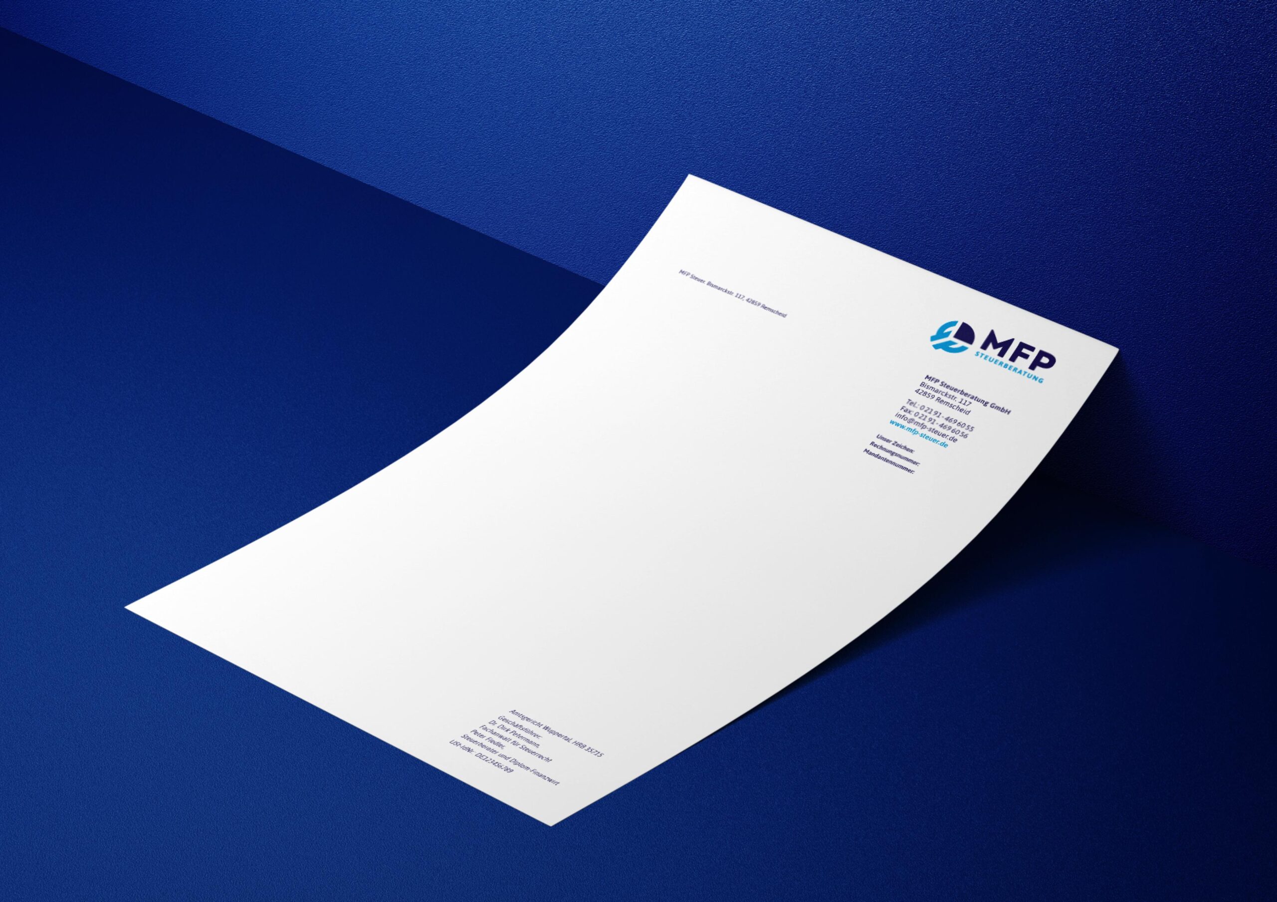 Briefpapier für MFP Steuerberatung – von Studio Robin Frank