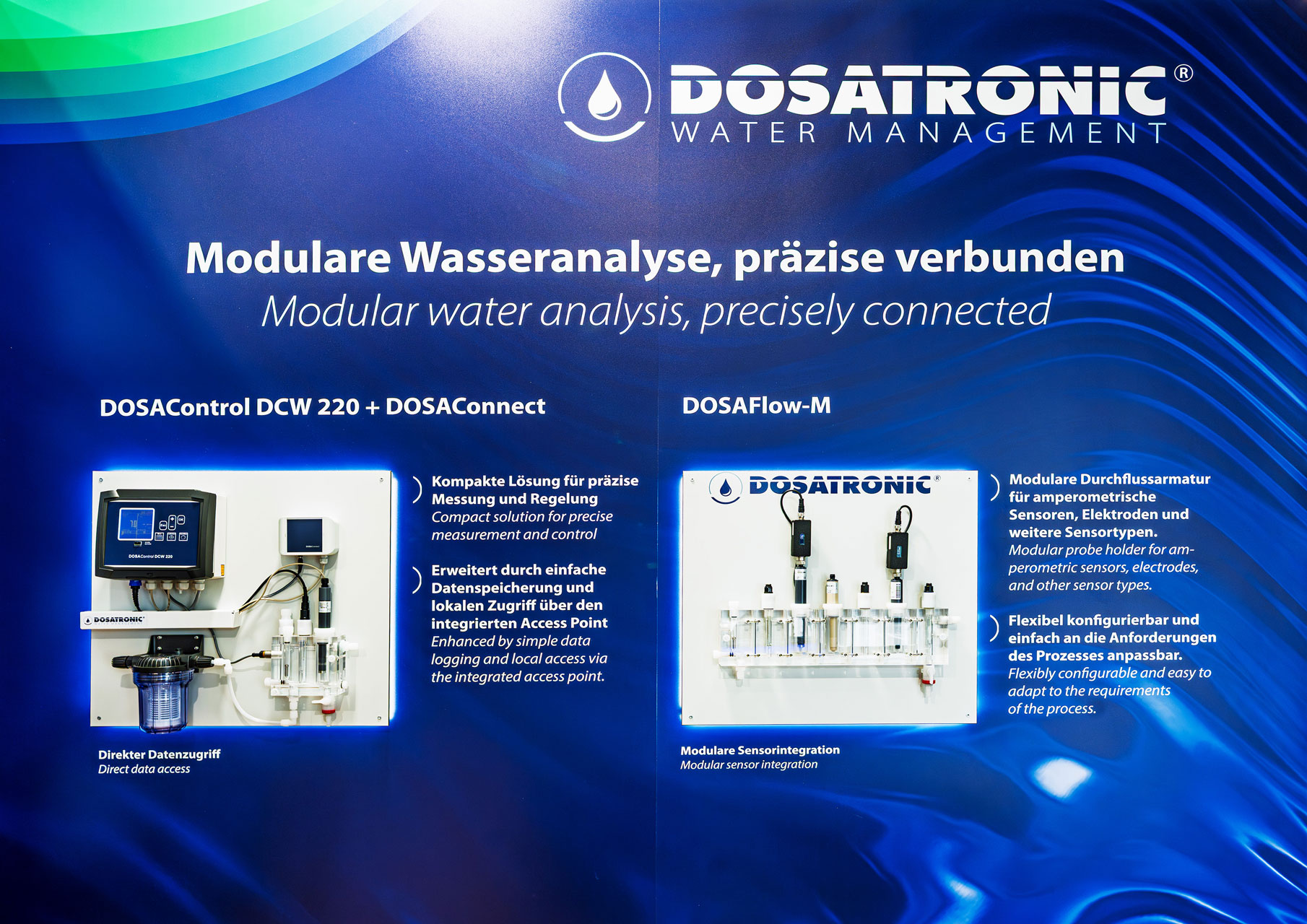 Dosatronic Messestand auf der IFAT 2026 - Gestaltet von Studio Robin Frank - Foto von cream digital pictures