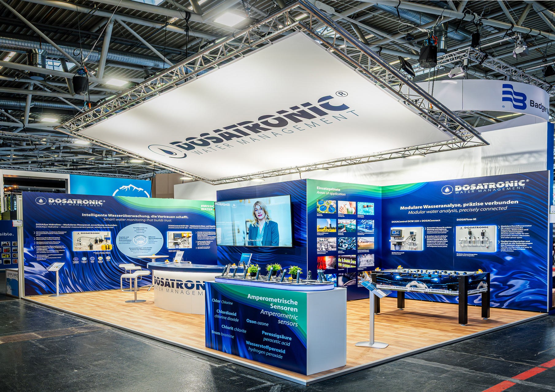 Dosatronic Messestand auf der IFAT 2026 - Gestaltet von Studio Robin Frank - Foto von cream digital pictures