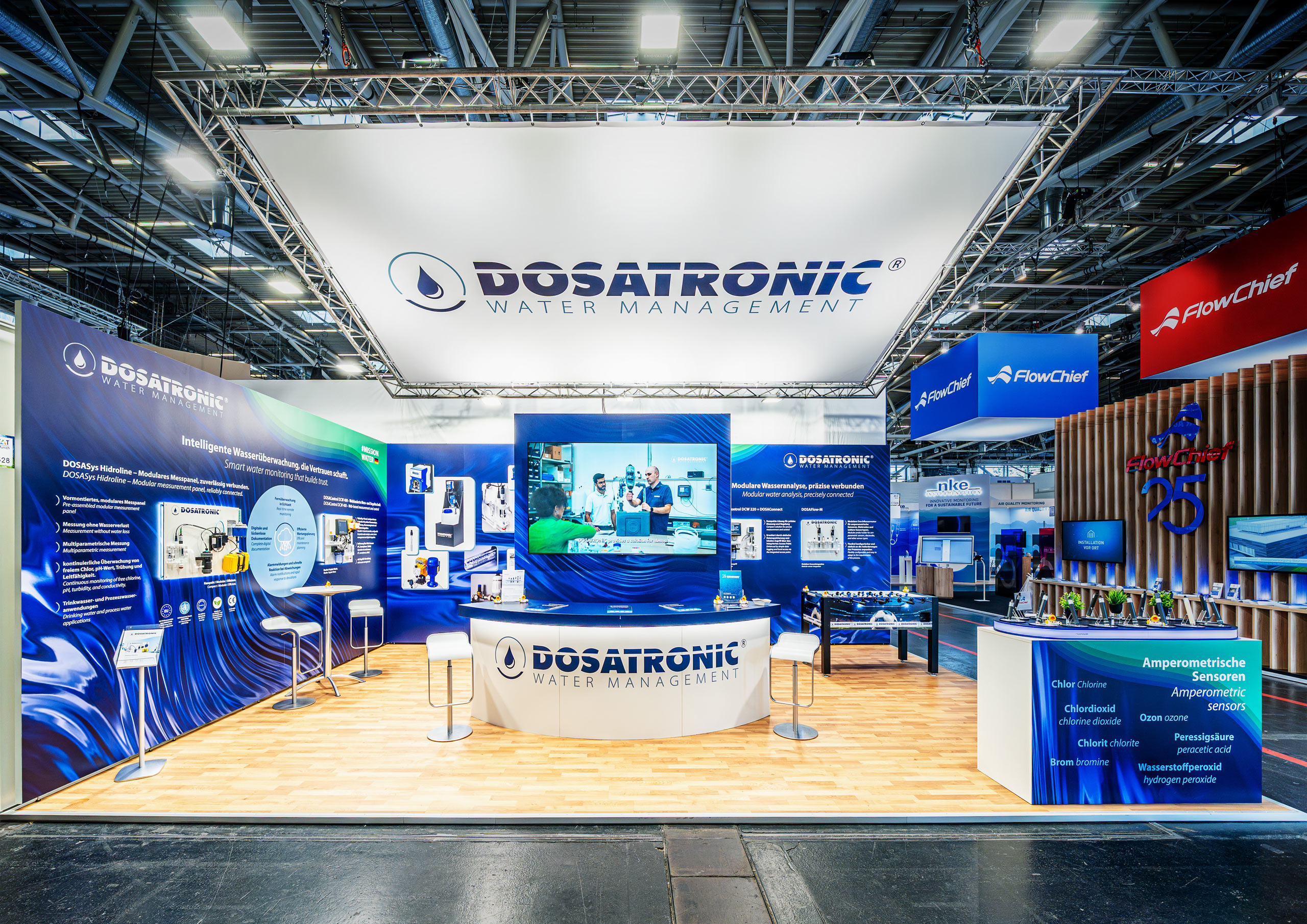 Dosatronic Messestand auf der IFAT 2026 - Gestaltet von Studio Robin Frank - Foto von cream digital pictures
